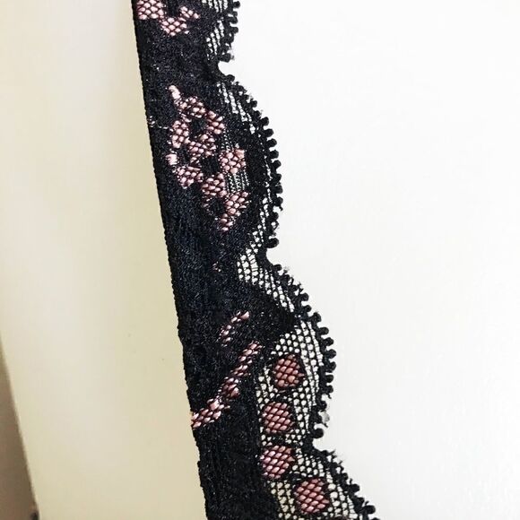 roselle Black Mesh Slip Lingerie With Bra 🌻 - Picture 2 of 10